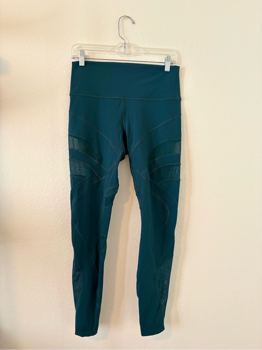 lululemon athletica Teal High-Rise Mesh Panel Leggings